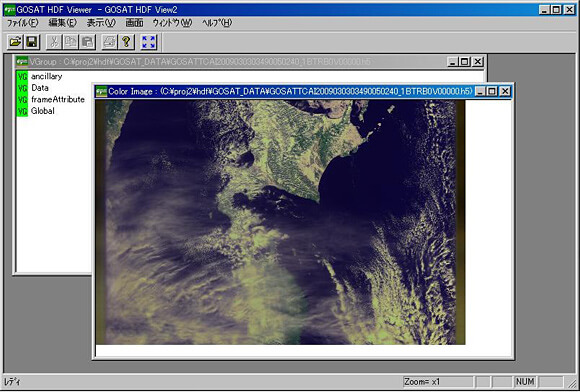 GOSAT HDF Viewer 画面例