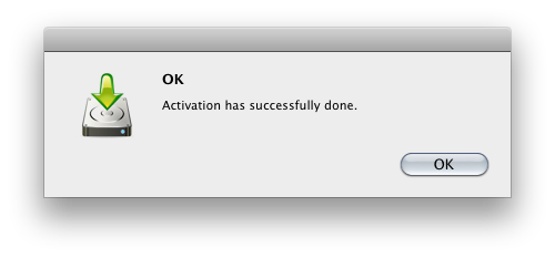 Activation screen