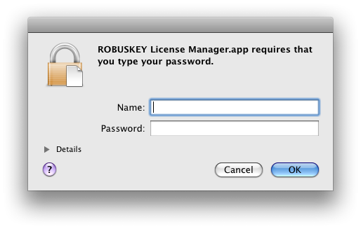 User Authentication (Macintosh)