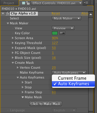 Select Auto Keyframes on Make Keyframe menu