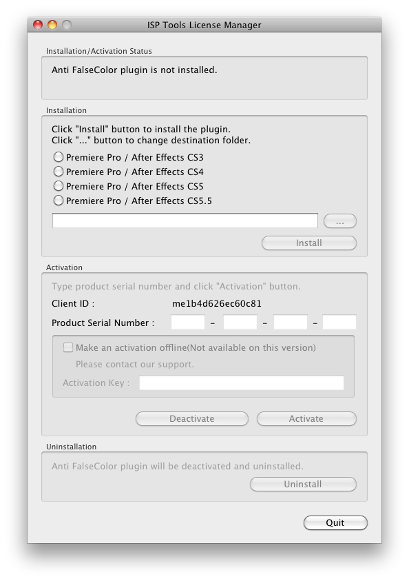 ISP Tools License Manager(Macintosh)